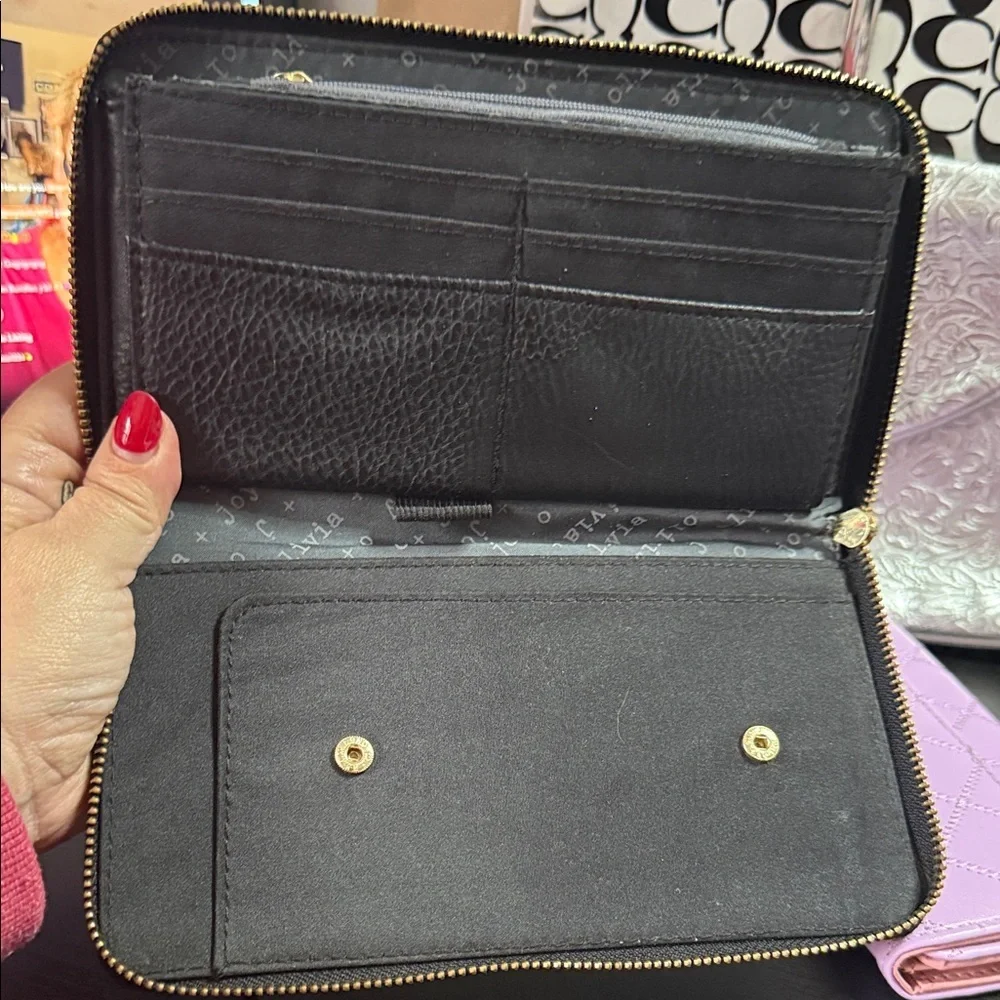Silver Women's Clutch and wallet bundle